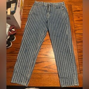 American Eagle Outfitters Denim with White Stripes